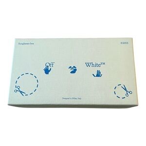 Off White Sunglasses Box and Cleaning Cloth ONLY - does not include sunglasses
